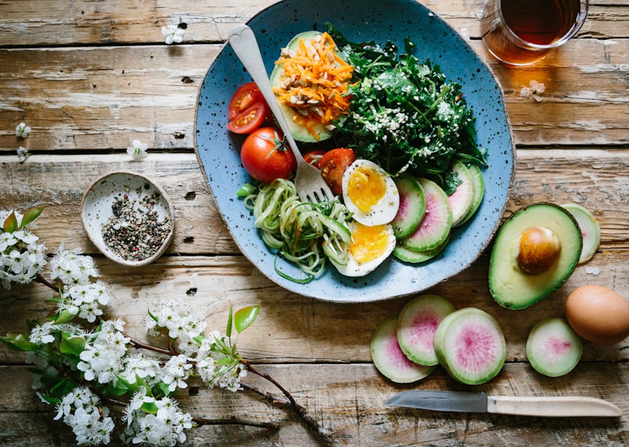 Colourful bowl of fruit and vegetables